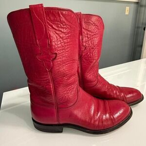 💕 Rare Lucchese Handmade Pink Leather Cowboy Boots – Women's‎ Size 7B